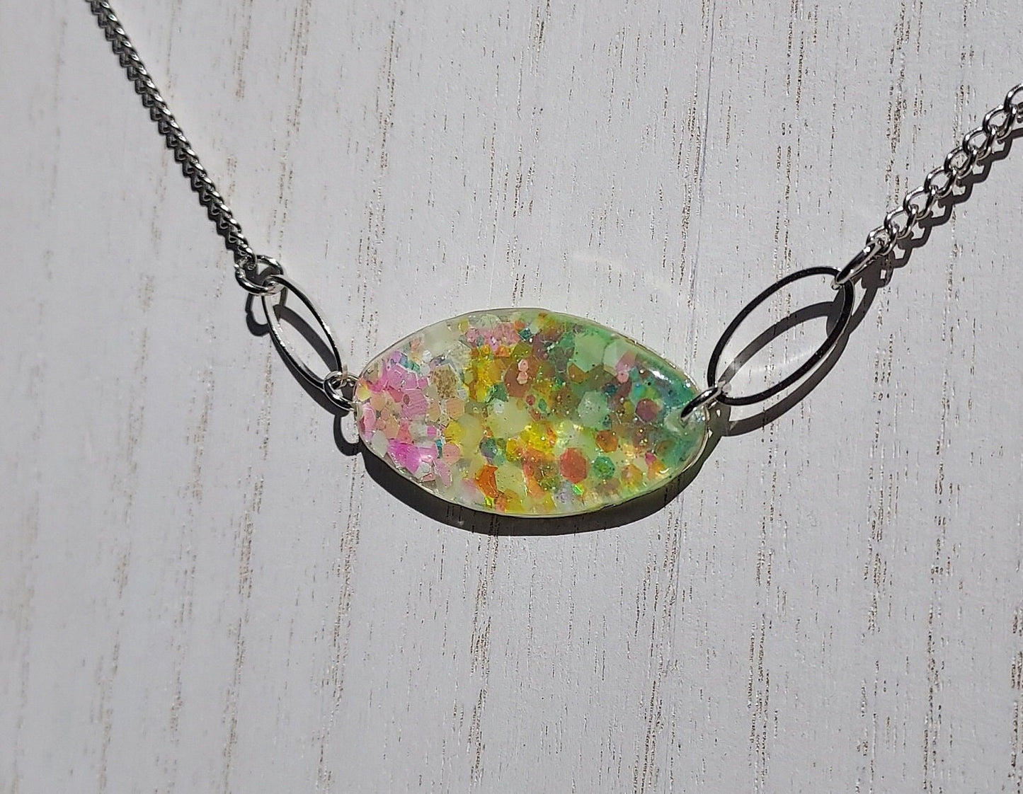 Rainbow Sequin Necklace (Glow in the Dark) #2