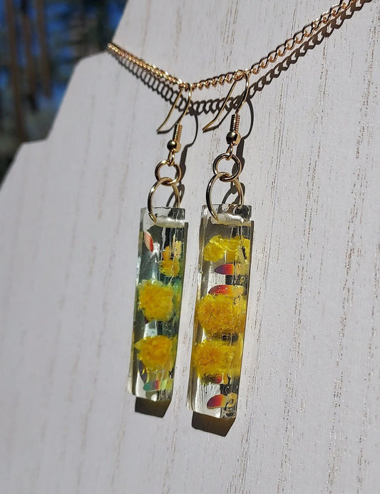 Floral Sequins Earrings #1