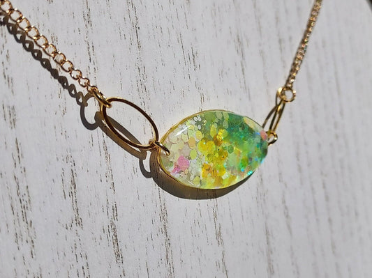 Rainbow Sequin Necklace (Glow in the Dark) #4