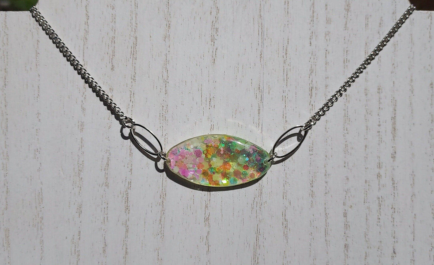 Rainbow Sequin Necklace (Glow in the Dark) #2