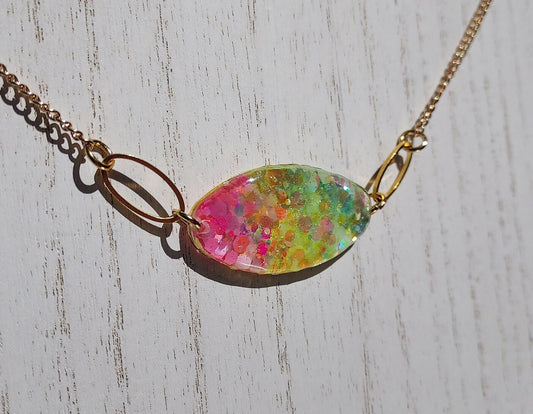 Rainbow Sequin Necklace (Glow in the Dark) #3