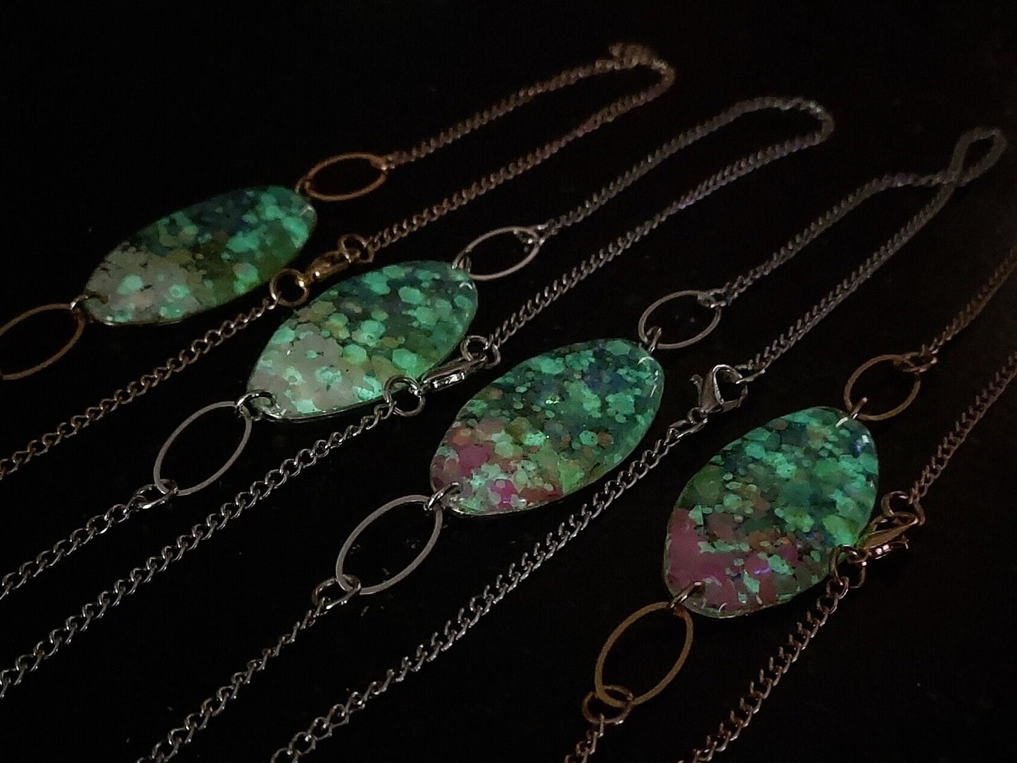 Rainbow Sequin Necklace (Glow in the Dark) #3