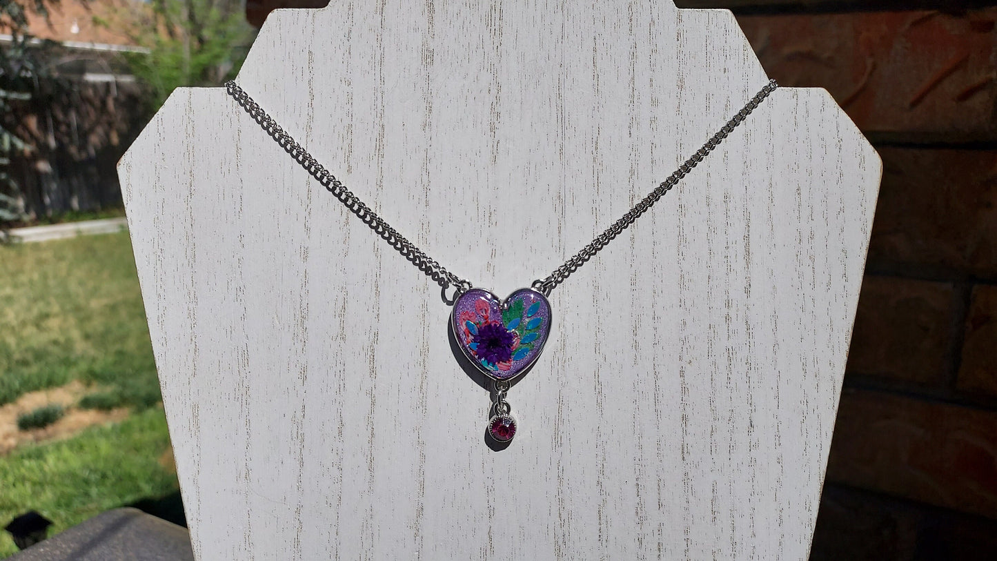 Heart Shaped Flower Necklace #1