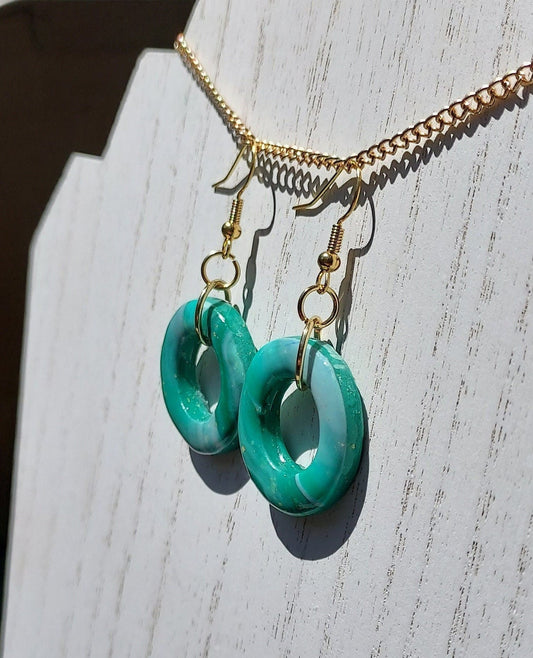 Jade Green Clay Earrings #2