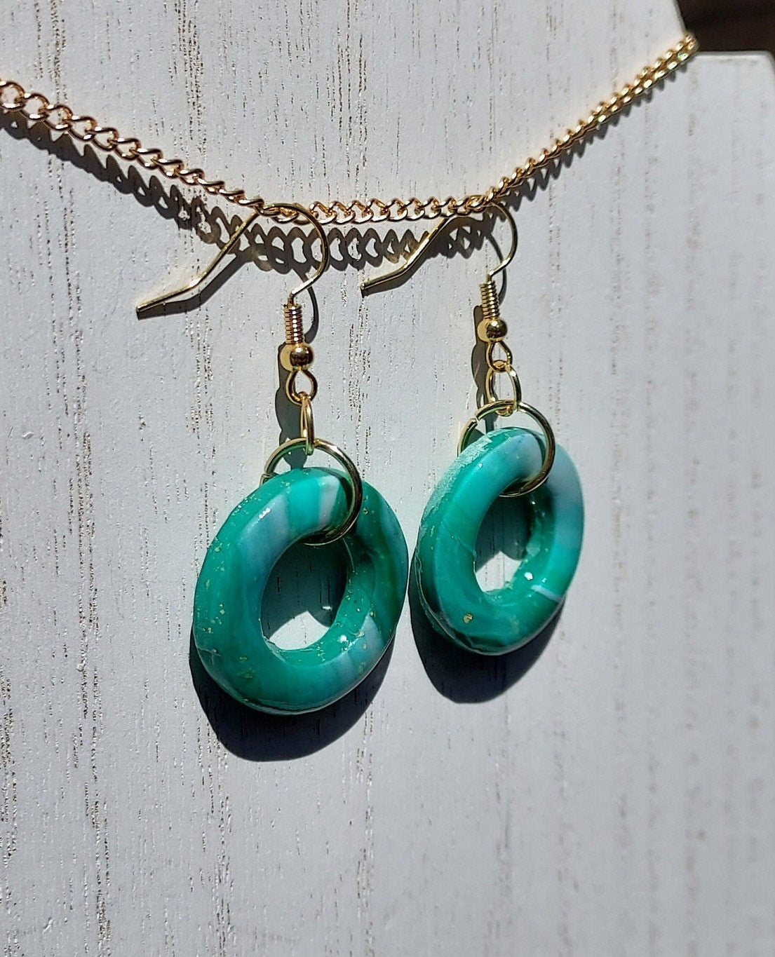 Jade Green Clay Earrings #2