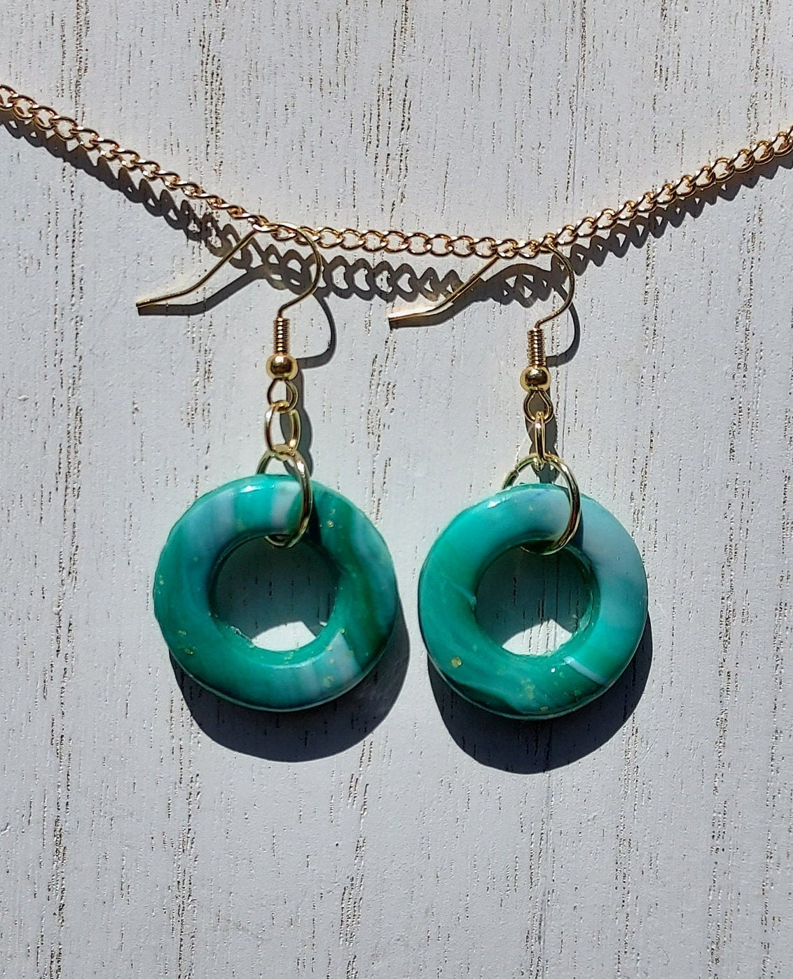 Jade Green Clay Earrings #2