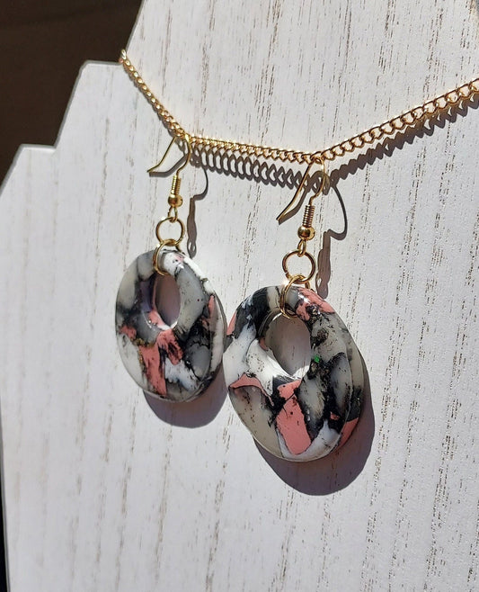 Pink Noir Clay Earrings #4