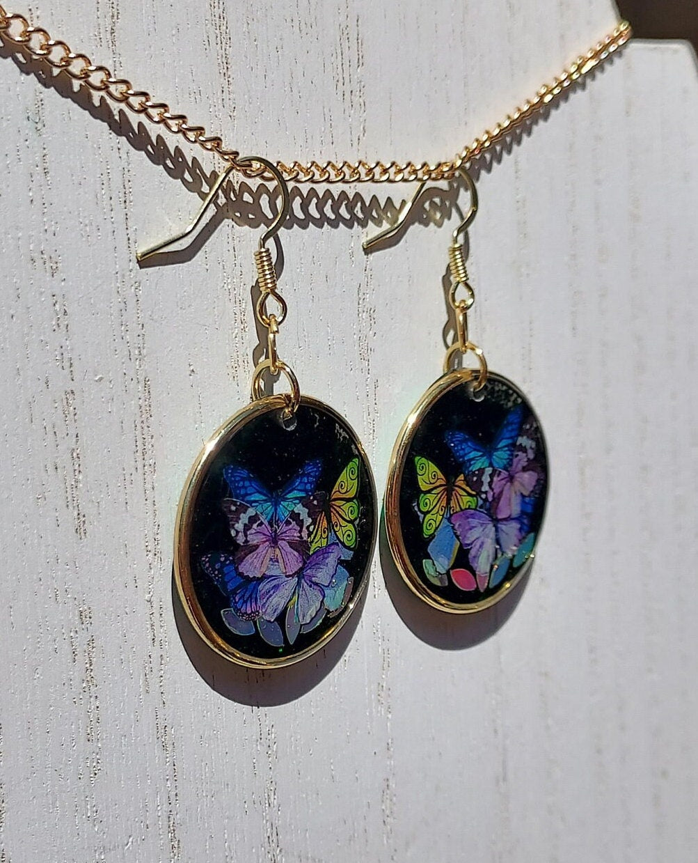 Butterflies & Glitter Earrings #5