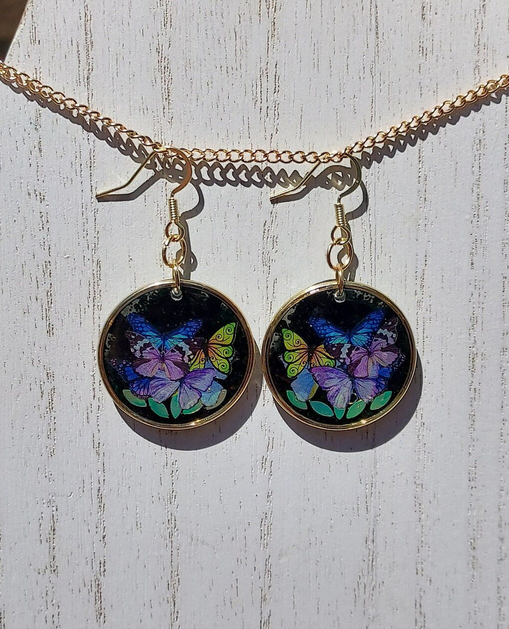 Butterflies & Glitter Earrings #5