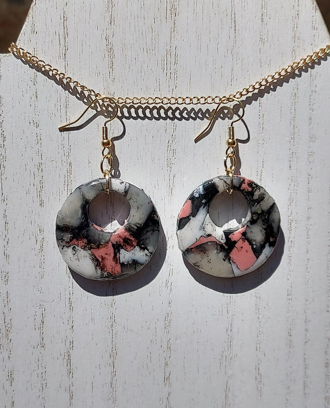 Pink Noir Clay Earrings #4
