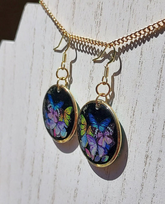 Butterflies & Glitter Earrings #5